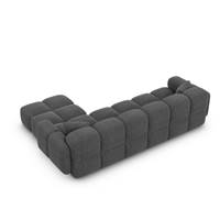 Scala canapé d'angle droit en tissu texturé gris anthracite