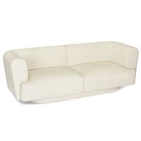 Ewing canapé 3 places en tissu tweed blanc cassé