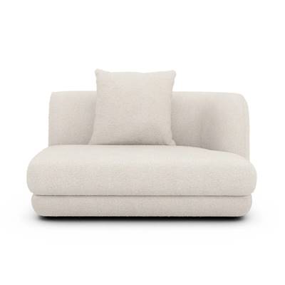 Rikat demi canapé bouclette blanc