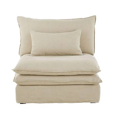 Rodier module canapé en lin beige