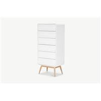 Esme commode haute frêne et blanc
