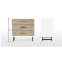 Ocanda commode blanc et pin