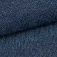 Rico canapé d'angle gauche en tissu texturé bleu foncé