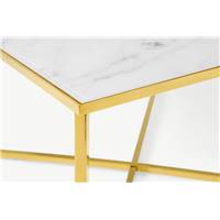 Alisma table basse blanc et laiton
