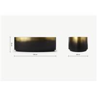 Sulta table basse laiton effet ombre noir