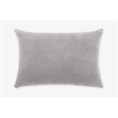 Lorna lot de 2 coussins velours gris argenté 35x50