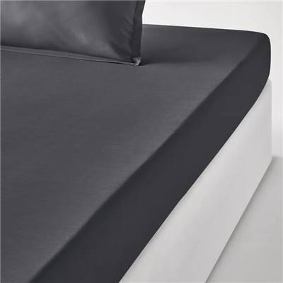 Nariosce drap housse coton carbone 140x200