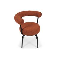 Jesper chaise de bureau rotative bouclette rouille