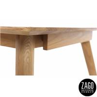 Elfy table extensible en chêne massif 180cm avec allonge en option
