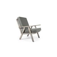 Ranch fauteuil extérieur bois d'acacia écru foncé