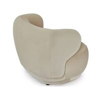 Havane fauteuil velours taupe macadamia