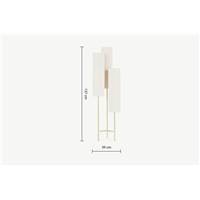 Lance lampadaire blanc et laiton