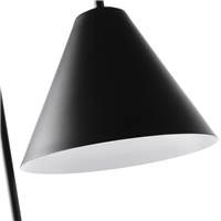 Vestfold lampadaire avec tablette métal noir et bois