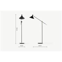 Ogilvy lampadaire métal noir