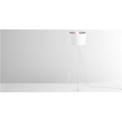 Tris lampadaire blanc mat et argent