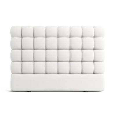Rediame tête de lit 180cm en tissu texturé blanc