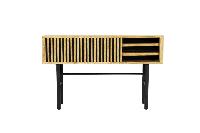 Ibiza console en acacia et métal 1 porte coulissante