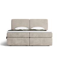 Bolabi lit boxspring 160x200 en velours sable
