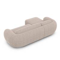 Bulane canapé d'angle gauche en tissu texturé beige