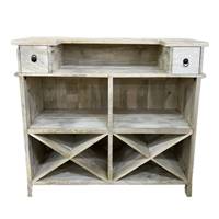 Comptoir de bar en bois de manguier clair 2 tiroirs