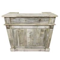 Comptoir de bar en bois de manguier clair 2 tiroirs