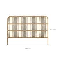 Tolkin tête de lit 160cm en branche de rotin naturel
