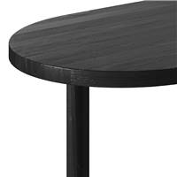 Bedum table ovale en bois de teck recyclé noir 8 personnes