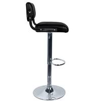 Isak chaise de bar réglable et pivotante en cuir synthétique noir