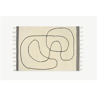 Elysian tapis blanc cassé 160x230