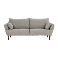 Becca canap 3 places tissu gris clair