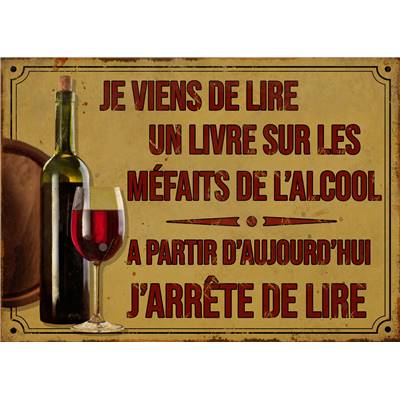 Plaque "Je viens de lire" 21*15