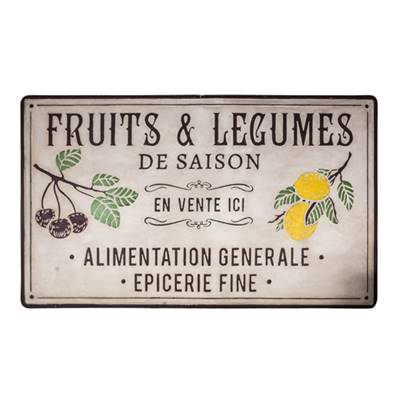 Plaque Fruits & Légumes 122,5 x 73,5 cm