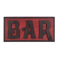 Caisson bois et fer "Bar" 40 x 18 cm