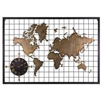 Mappemonde 60 x 88 cm avec pendule