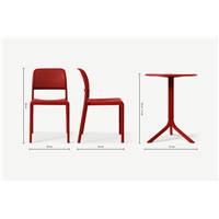 Nardi ensemble table et chaise résine rouge