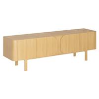 Sirocco meuble TV en chêne naturel 4 portes