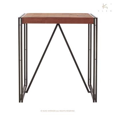 Nautical table haute bois de bateau recyclé L100cm