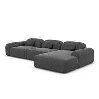 Buccana canapé d'angle droit en tissu texturé beige