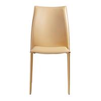 Solene chaise en cuir moutarde