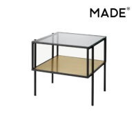 Cheney table d'appoint verre et laiton