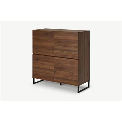 Hopkins petit buffet compact effet noyer
