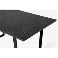 Amble table marbre noir