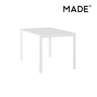Swift table  rallonge bois et mtal fini blanc mat