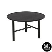 Tempo table basse ronde en chêne noir 3 pieds
