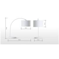 Sweep lampe de table blanc mat et cuivre