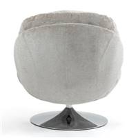 Topi fauteuil pivotant tissu texturé taupe gris
