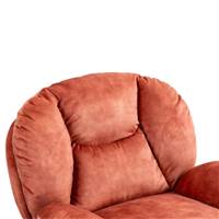 Topi fauteuil pivotant velours rose