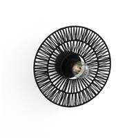 Terra, applique ronde en chanvre noir