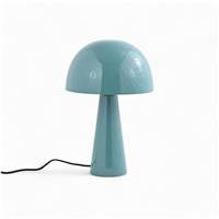 Ernest lampe champignon haut en métal bleu clair