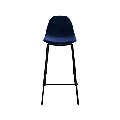 Vladi chaise de bar velours bleu foncé H65